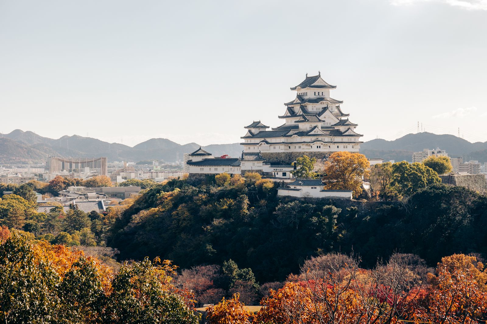 Himeji Castle amid autumn colour